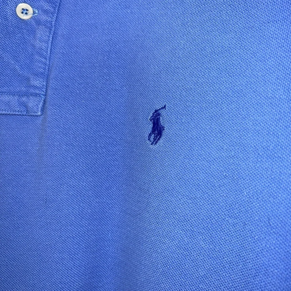 Vintage 90s/Y2K Polo by Ralph Lauren Men's‎ Large Blue Short Sleeve Polo Shirt